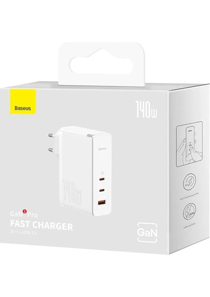Baseus Gan5 Pro 140W Fast Charger 2 Type-C+1 USB Pd Ultra Hızlı Şarj Aleti+Baseus Şarj KABLOSU-(1903) indirimleri