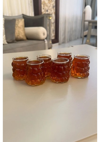 Lavin 6’lı Üzüm Desenli Kahve Yanı Cam Bardak Seti 75 ml – Şık Sunum Bardakları LVN41959 fırsatları