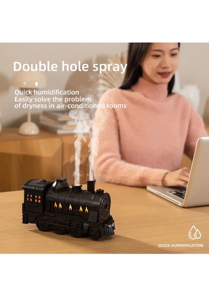 Tren Şeklinde Buharlı Oda Hava Nemlendirici Işık Buhar Makinesi Kumandalı ( Lisinya ) indirimleri