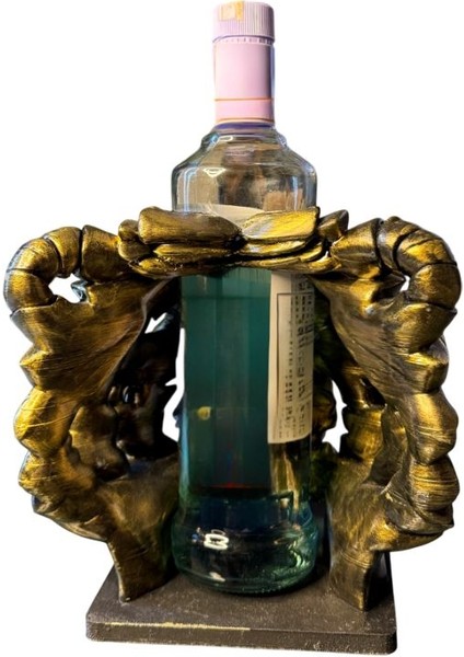 Ayı Figürlü Şaraplık - El Işçiliği ile Boyanmış modelleri