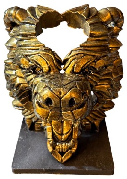 Ayı Figürlü Şaraplık - El Işçiliği ile Boyanmış