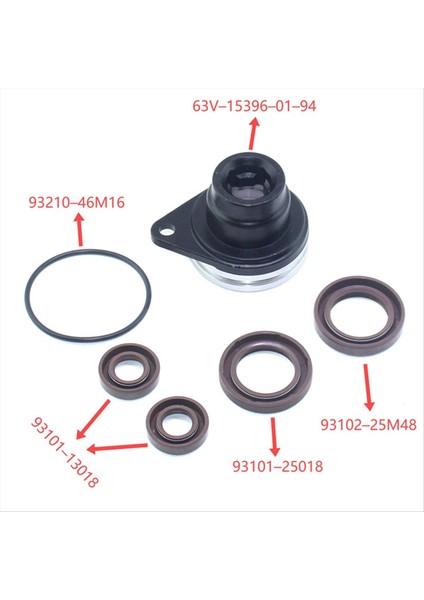 Yamaha 2 Zamanlı 15/18 Hp Dıştan Takma Motor Krank Mili Alt Yağ Keçesi + Konut 63V-15396-01-94 (Yurt Dışından) indirimleri