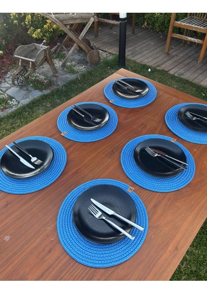 Tekstil 6’lı Yuvarlak Supla Takımı – Kolay Temizlenebilir, Modern Sofralar Için