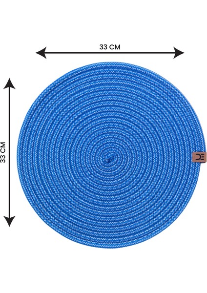 Tekstil 6’lı Yuvarlak Supla Takımı – Kolay Temizlenebilir, Modern Sofralar Için
