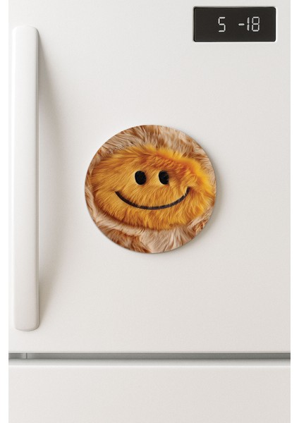 Desenli Temalı Yuvarlak Buzdolabı Magnet – 10X10 cm Pufuduk Surat