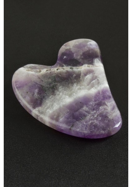 Ametist Doğaltaş Kalp Yüz Masaj Aleti