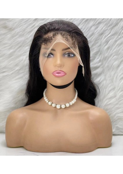 Gerçek Front Lace Tül Peruk / Dalgalı / Doğal 65/70CM