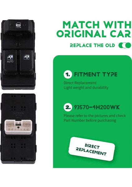 Hyundai Grand Starex 2007-2015 Lhd Için Sol Ön Elektrikli Cam Kontrol Anahtarı Cam Camı Kaldırma Düğmesi 93570-4H200WK (Yurt Dışından) indirimleri