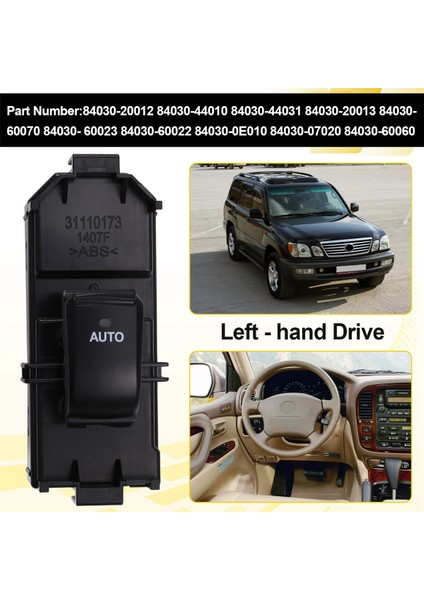 Toyota Land Cruiser Prado 2002-2010 Lhd 84030-20012 Için Araba Elektrikli Güç Ana Pencere Anahtarı Regülatörü 84030-60060 (Yurt Dışından) indirimleri
