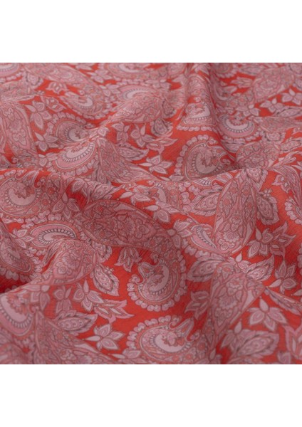 Ipekevi Mezopotamya Model 02 Desenli Tensel Eşarp Nar Çiçeği modelleri