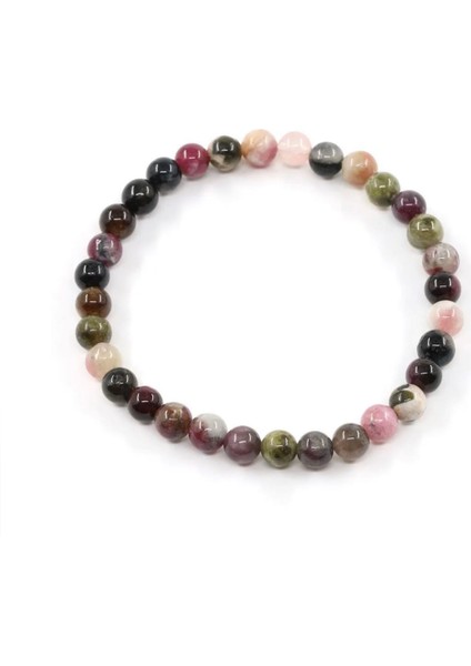 Turmalin Doğal Taş Bileklik 6 mm Yuvarlak Kesim