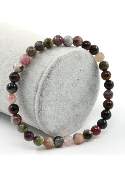 Turmalin Doğal Taş Bileklik 6 mm Yuvarlak Kesim fiyatları