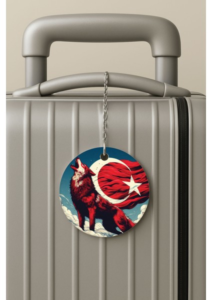 Pleksi Zincirli Bavul Etiketi Seyahat Tatil Için Tasarım Valiz Etiketi Milliyet