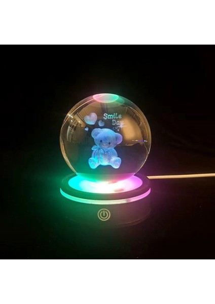 Usb'li Ayıcık Tasarımlı Dönen Cam Küre