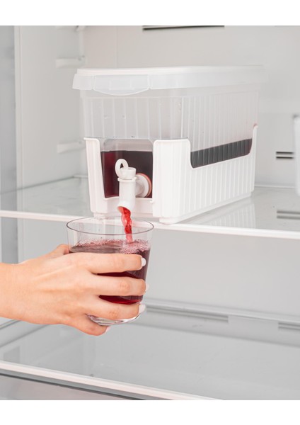 Beyaz Buzdolabı Içi Musluklu Ayaklı Su -Limonata - Içecek Sebili Piknik Bidonu 4 Lt fırsatları
