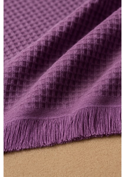 Pamuklu Dokulu Ekru Koltuk Şalı 170X220 cm – Saçaklı Tv Battaniyesi & Dekoratif Koltuk Örtüsü fiyatları