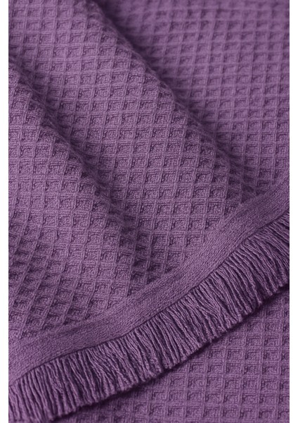 Pamuklu Dokulu Ekru Koltuk Şalı 170X220 cm – Saçaklı Tv Battaniyesi & Dekoratif Koltuk Örtüsü modelleri