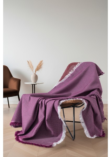 Pamuklu Koltuk Şalı 170X170 cm – Saçaklı Tv Battaniyesi & Tekli Koltuk Örtüsü modelleri