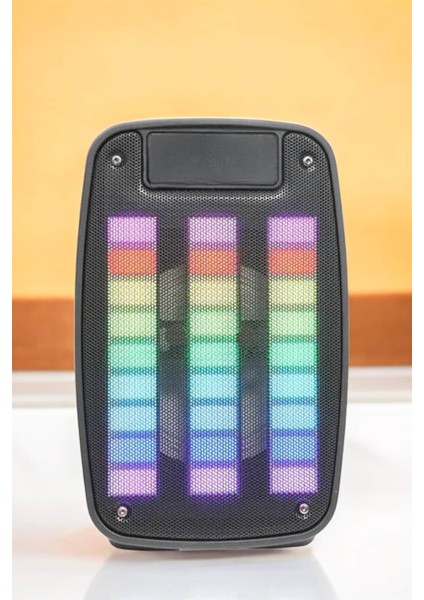 Kablosuz Bluetooth Hoparlör Taşınabilir 6.5 Inç LED Işık Kareoke indirimleri