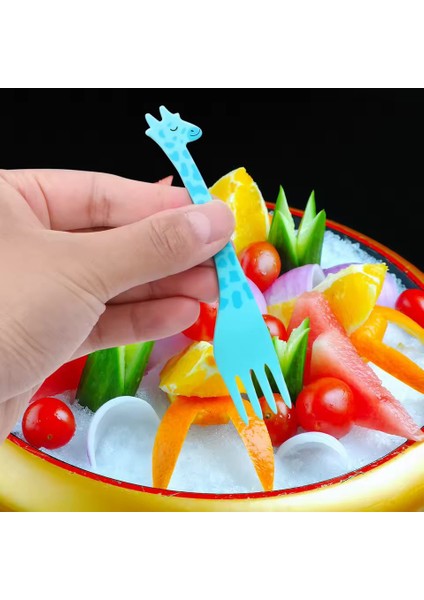 Çocuklar Için 4'lü Midi Zürafa Çatal fiyatları