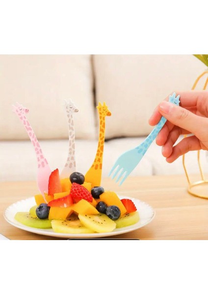 Çocuklar Için 4'lü Midi Zürafa Çatal