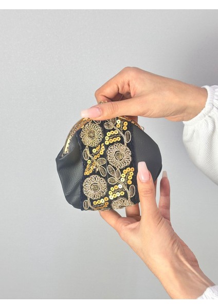 Osmanlı Motif Desenli Deri Kadın Cüzdan 13X12 cm modelleri