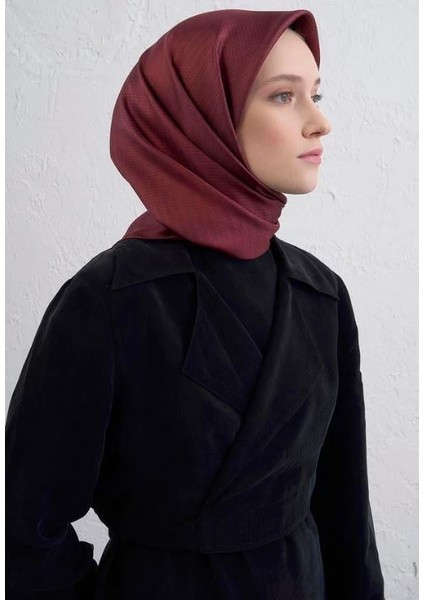 2025 Desenli Saf Ipek Twill Eşarp 9415-04