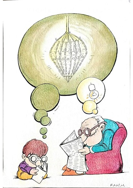 Rahim Baggal Asgari 29X21CM Orijinal Karikatür Tablo modelleri