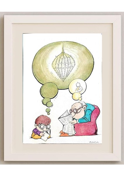 Rahim Baggal Asgari 29X21CM Orijinal Karikatür Tablo fırsatları