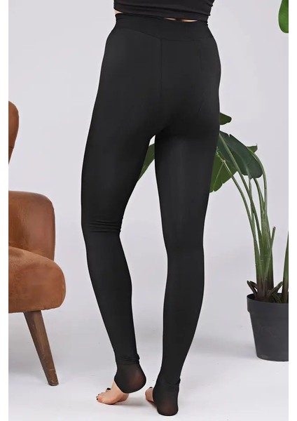 Siyah Bayan Peluş Tayt modelleri