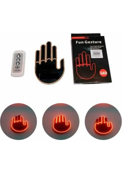 Pilli LED Işık Araç Camı Için Uzaktan Kumandalı El Simgesi - T678G611-Z09678 fiyatları