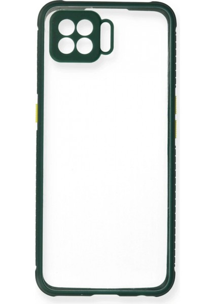 Oppo Reno 4 Lite Kılıf Miami Şeffaf Silikon - Koyu Yeşil fiyatları
