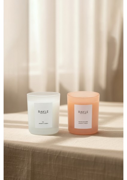 Basic Soft 2'li Mum Seti Beyaz - Turuncu 120 gr