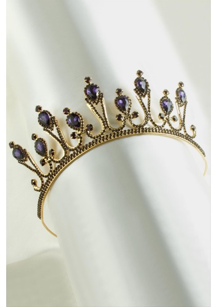 Lüks Taşlı Gelin Tacı