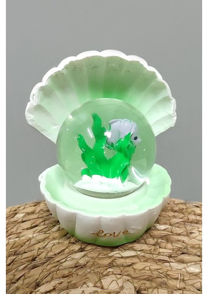 Balık Istiridye Işıklı Kar Küresi Orta