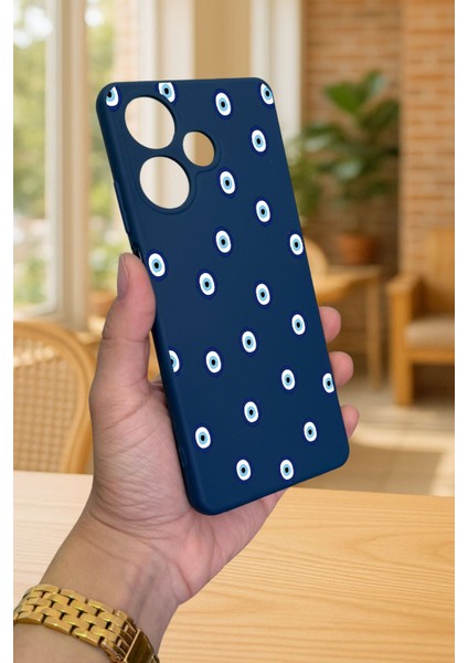 Infinix Hot 30 - Nazar Boncuk Desenli Silikon Darbe Emici Klasik Korumalı Rubber Kılıf modelleri