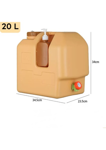 Açık Su Konteyneri Piknik Kamp Içme Kova Depolama Taşıyıcı 20L