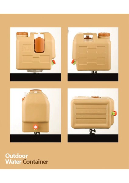 Açık Su Konteyneri Piknik Kamp Içme Kova Depolama Taşıyıcı 20L