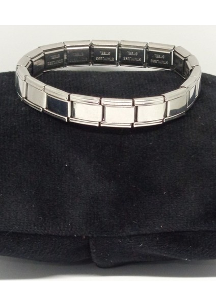 Modüler Bakla Tasarım Çelik Bileklik Gümüş Renk modelleri