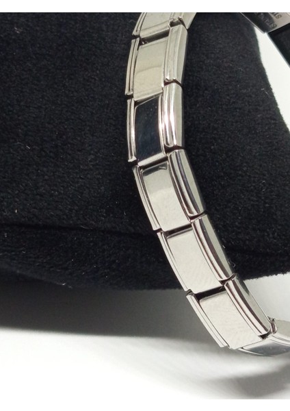 Modüler Bakla Tasarım Çelik Bileklik Gümüş Renk fırsatları