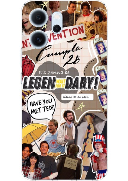 Oppo Reno 14F Uyumlu Retro Gazete How I Met Your Mother Tasarımlı Baskılı Silikon Kılıf