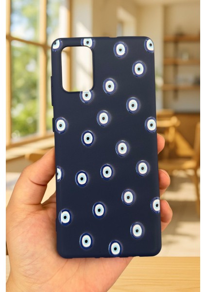 Samsung Galaxy A71 Uyumlu Nazar Boncuk Desenli Silikon Darbe Emici Klasik Korumalı Rubber Kılıf fiyatları