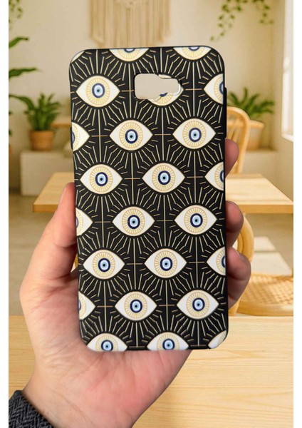 Samsung Galaxy J7 Prime Uyumlu Evıl Eye Desenli Silikon Darbe Emici Rubber Kılıf fiyatları