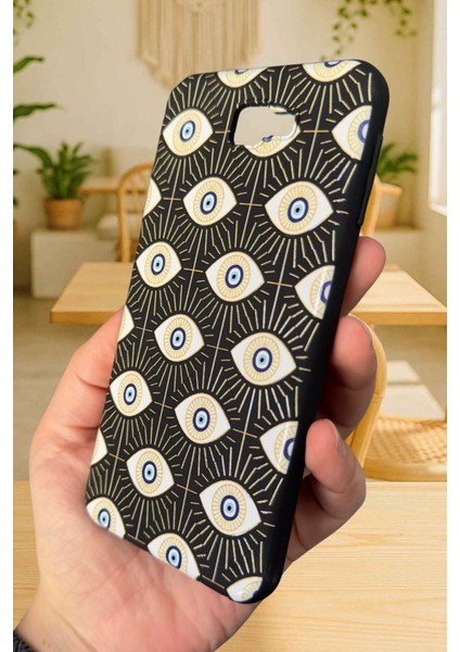 Samsung Galaxy J7 Prime Uyumlu Evıl Eye Desenli Silikon Darbe Emici Rubber Kılıf modelleri