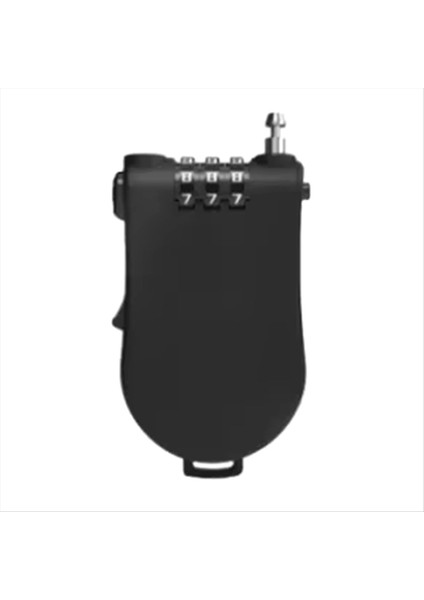 Evrensel Motosiklet Kask Şifreli Kilit Teleskopik Tel Halat Kablo Anti-Hırsızlık Emniyet Kilidi Bavul Kask Siyah (Yurt Dışından)