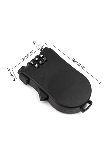 Evrensel Motosiklet Kask Şifreli Kilit Teleskopik Tel Halat Kablo Anti-Hırsızlık Emniyet Kilidi Bavul Kask Siyah (Yurt Dışından) fırsatları