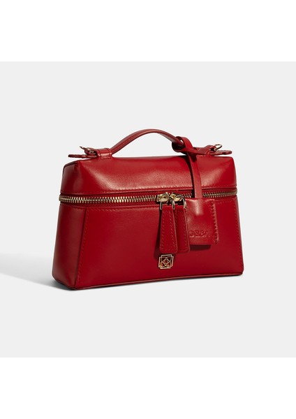 Kadın Kırmızı Omuz Askılı Deri El Çantası modelleri