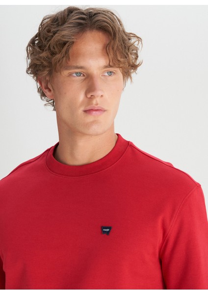 Bisiklet Yaka Kırmızı Erkek Sweatshırt W2520255A47 Kırmızı Sweatshirt fırsatları