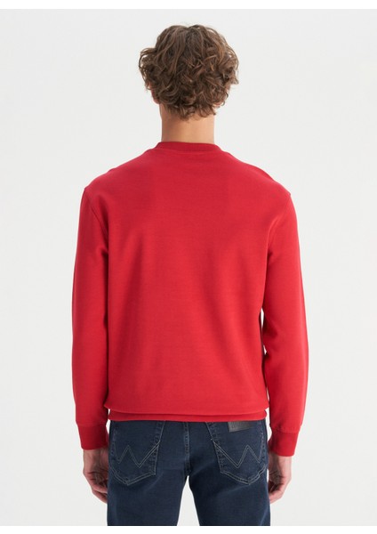Bisiklet Yaka Kırmızı Erkek Sweatshırt W2520255A47 Kırmızı Sweatshirt indirimleri