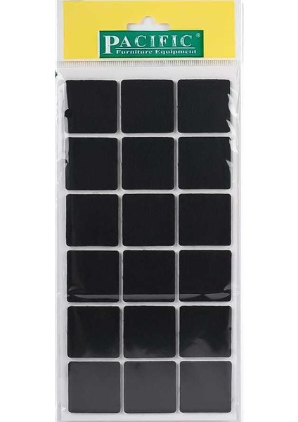 bulurum pacific 6035 bl yapışkanlı keçe 35 mm x 35 mm siyah